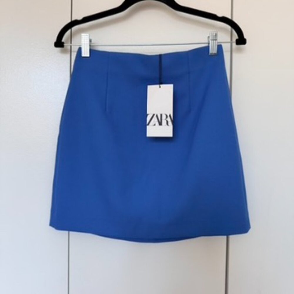 Brand New Zara blue a-line skirt